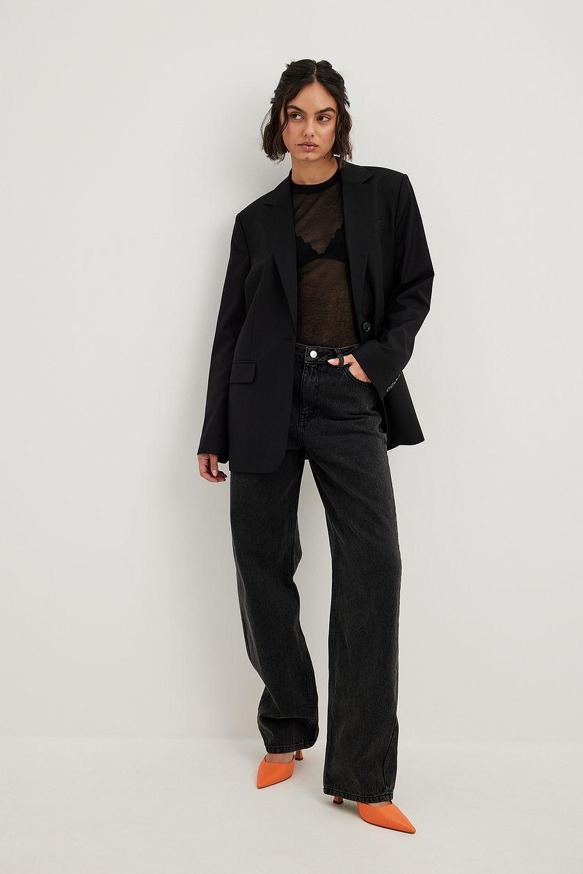 Loose Mid Waist Jeans Product Image