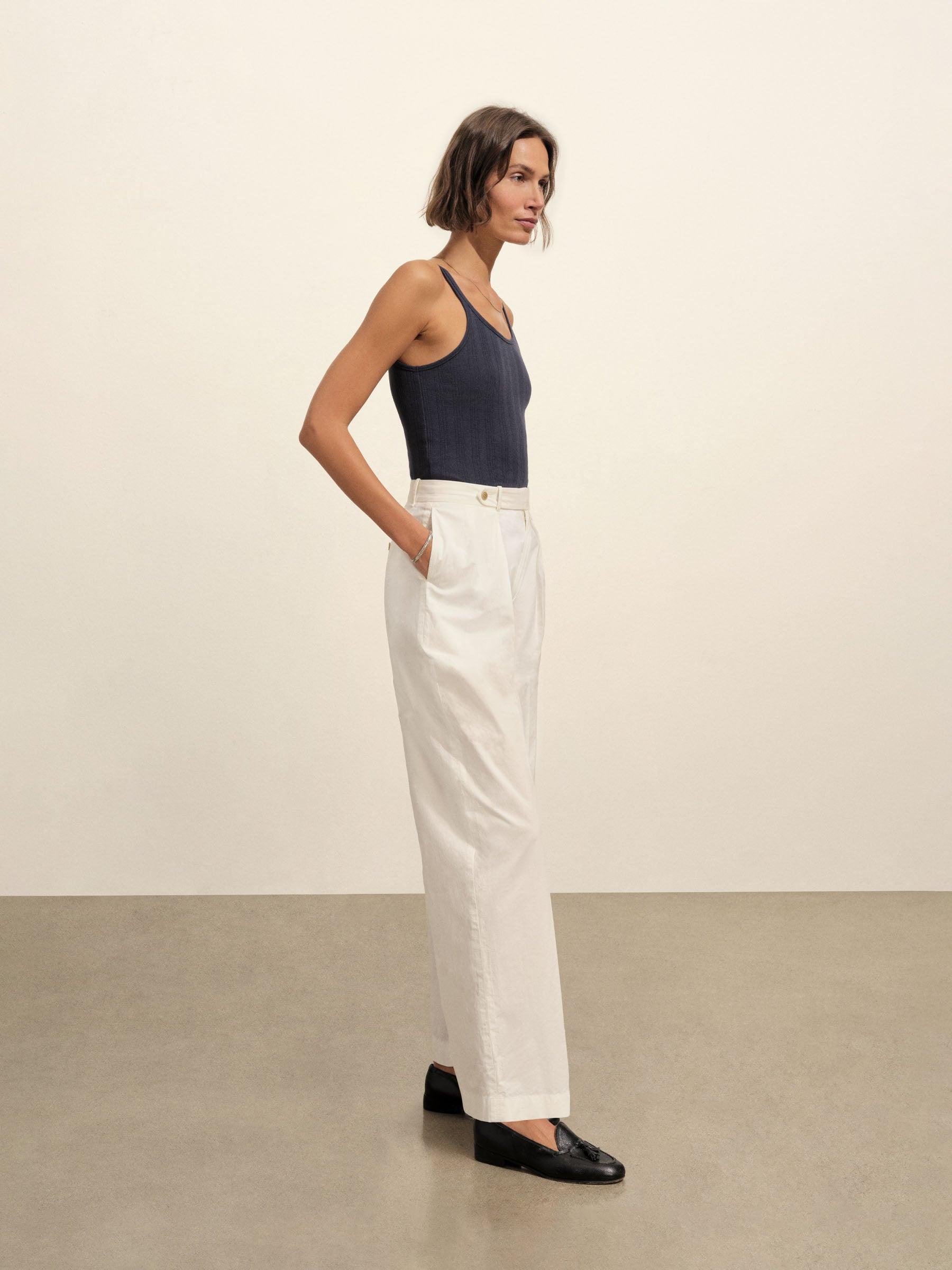 Washed Navy Heirloom Rib Base Tank Product Image