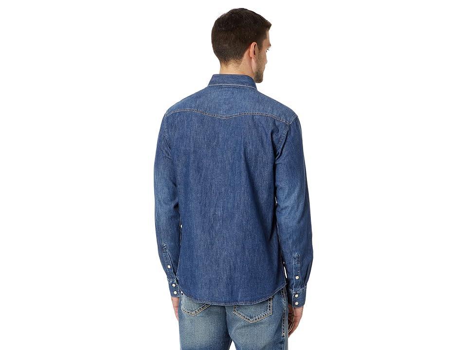 Ariat Denim Retro Fit Shirt (Stone) Men's Clothing Product Image
