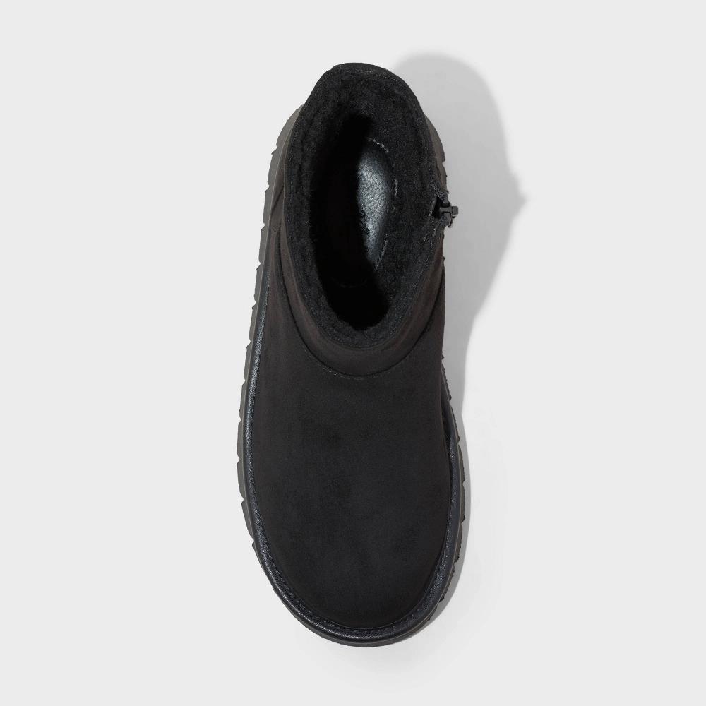 Womens May Faux Suede Booties with Memory Foam Insole - Universal Thread Black 6 Product Image