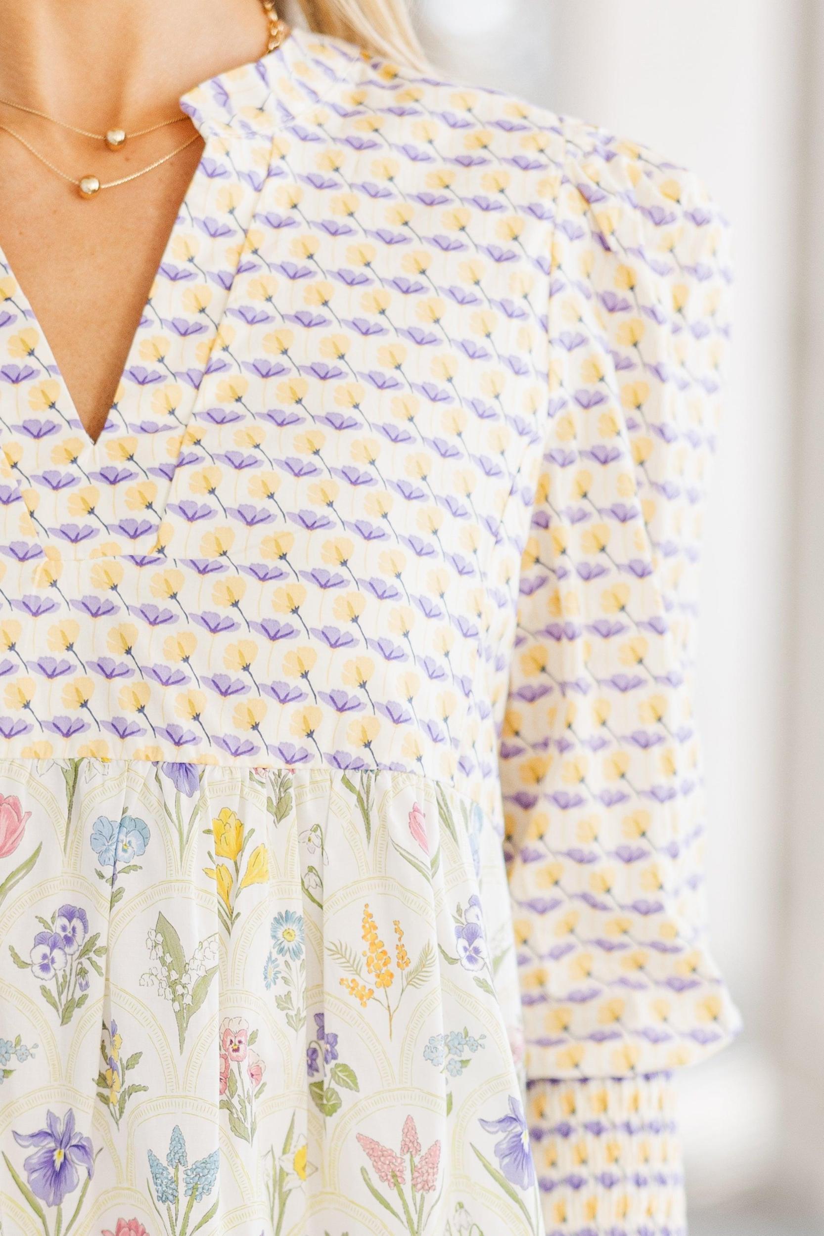 In Your Happy Place Yellow Floral Dress Female Product Image