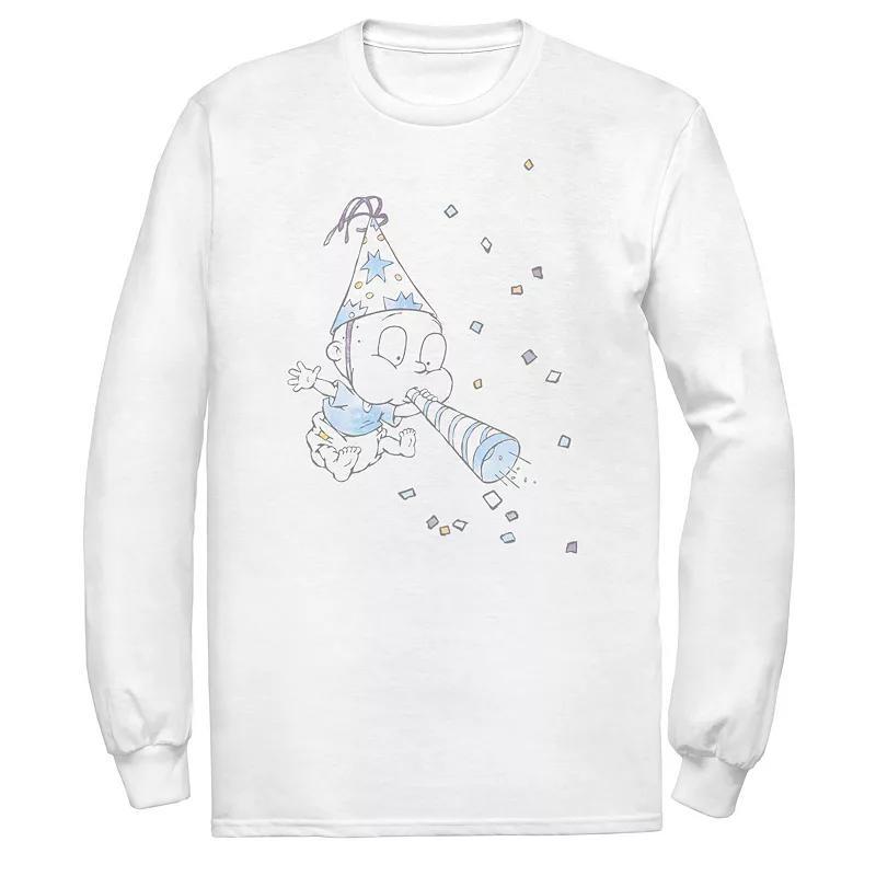 Men's Rugrats Tommy Birthday Watercolor Long Sleeve Tee, Size: 3XL, White Product Image