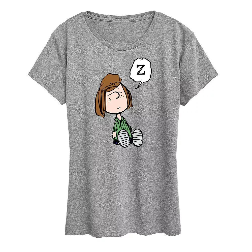 Womens Peanuts Snoopy Just Keep Dancing Graphic Tee, Girls Grey Gray Product Image
