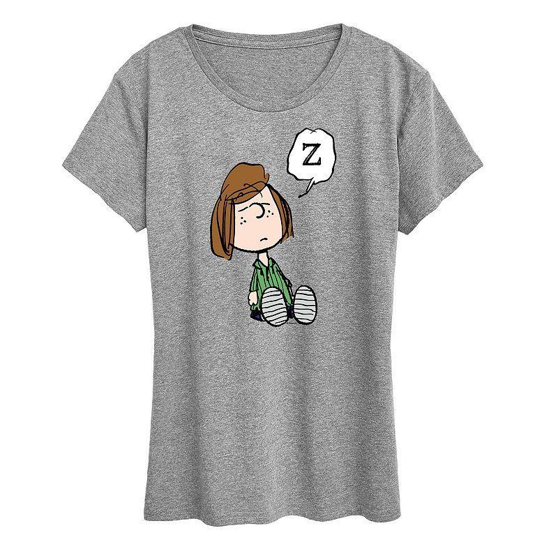 Womens Peanuts Snoopy Just Keep Dancing Graphic Tee, Girls Grey Gray Product Image
