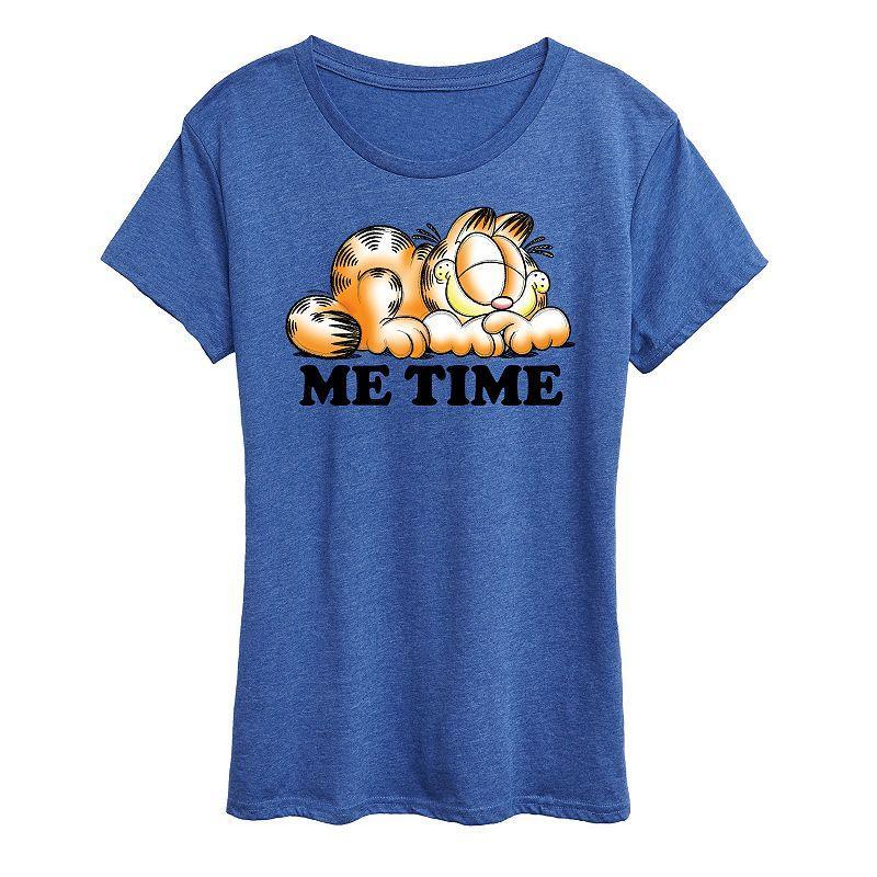 Womens Garfield Me Time Sketch Graphic Tee, Girls Grey Gray Product Image