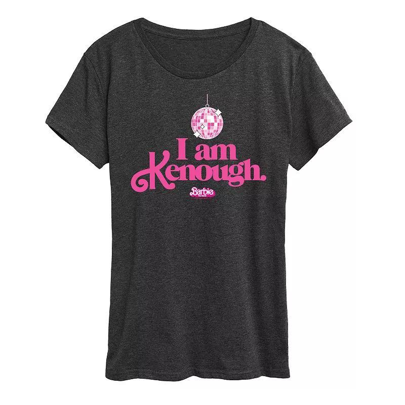Womens Barbie The Movie Kenough Disco Graphic Tee, Girls Heather Grey Product Image