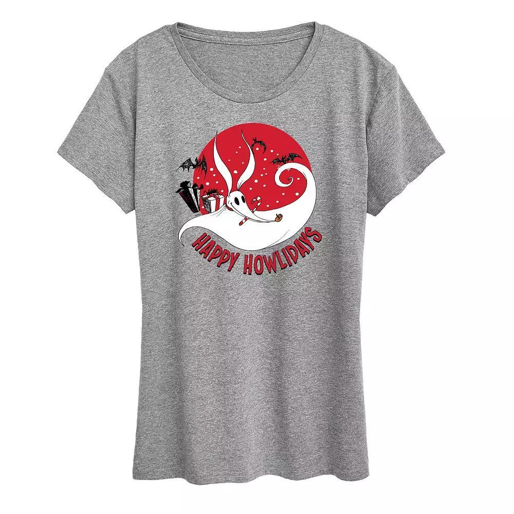 Disneys Nightmare Before Christmas Womens Zero Graphic Tee, Girls Grey Gray Product Image