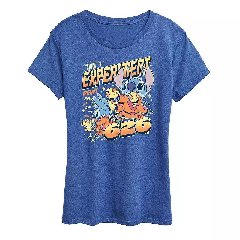 Disneys Lilo & Stitch Womens Experiment 626 Graphic Tee Grey Blue Product Image