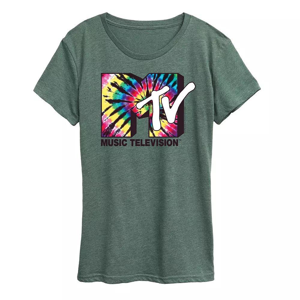 Womens MTV Tie Dye Logo Graphic Tee, Girls Product Image