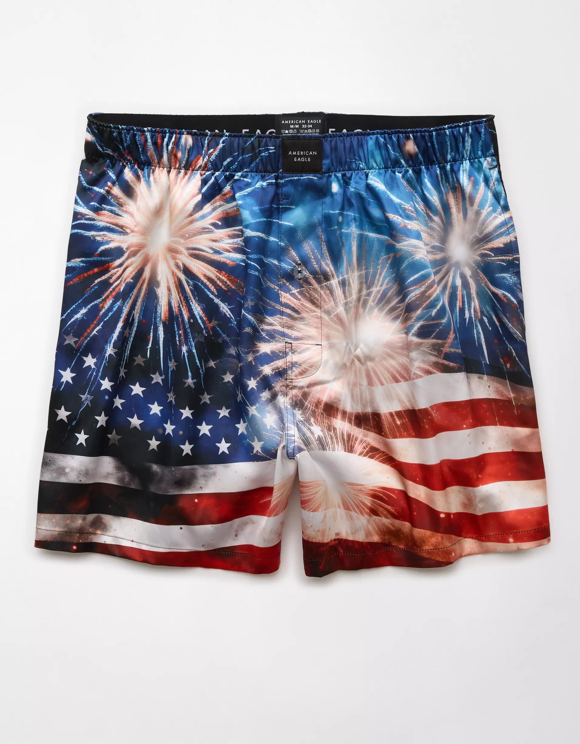 AEO Men's Paisley Satin Pocket Boxer Short Product Image