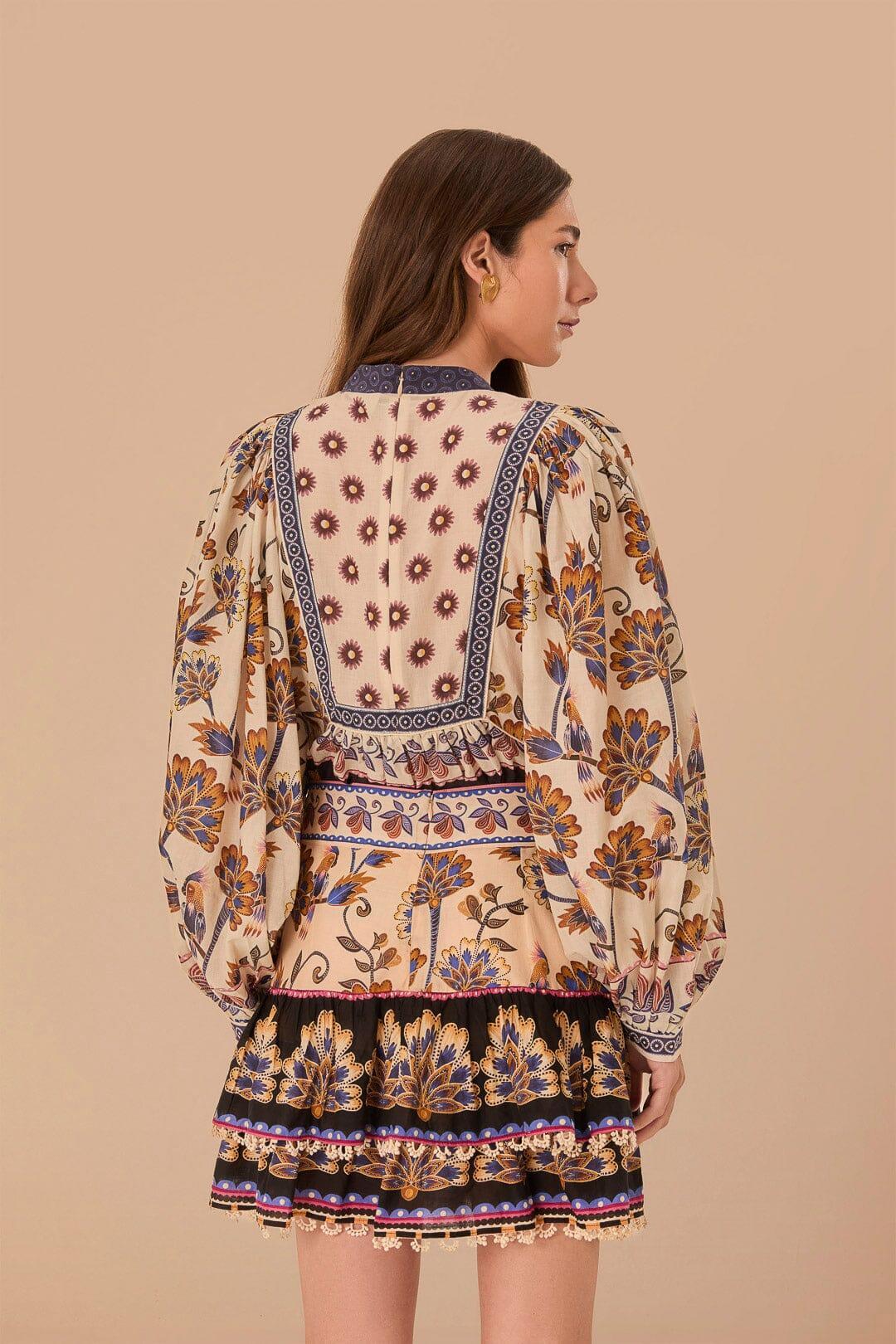 Cream Ainika Maxi Floral Mini Skirt, AINIKA MAXI FLORAL CREAM / S Product Image
