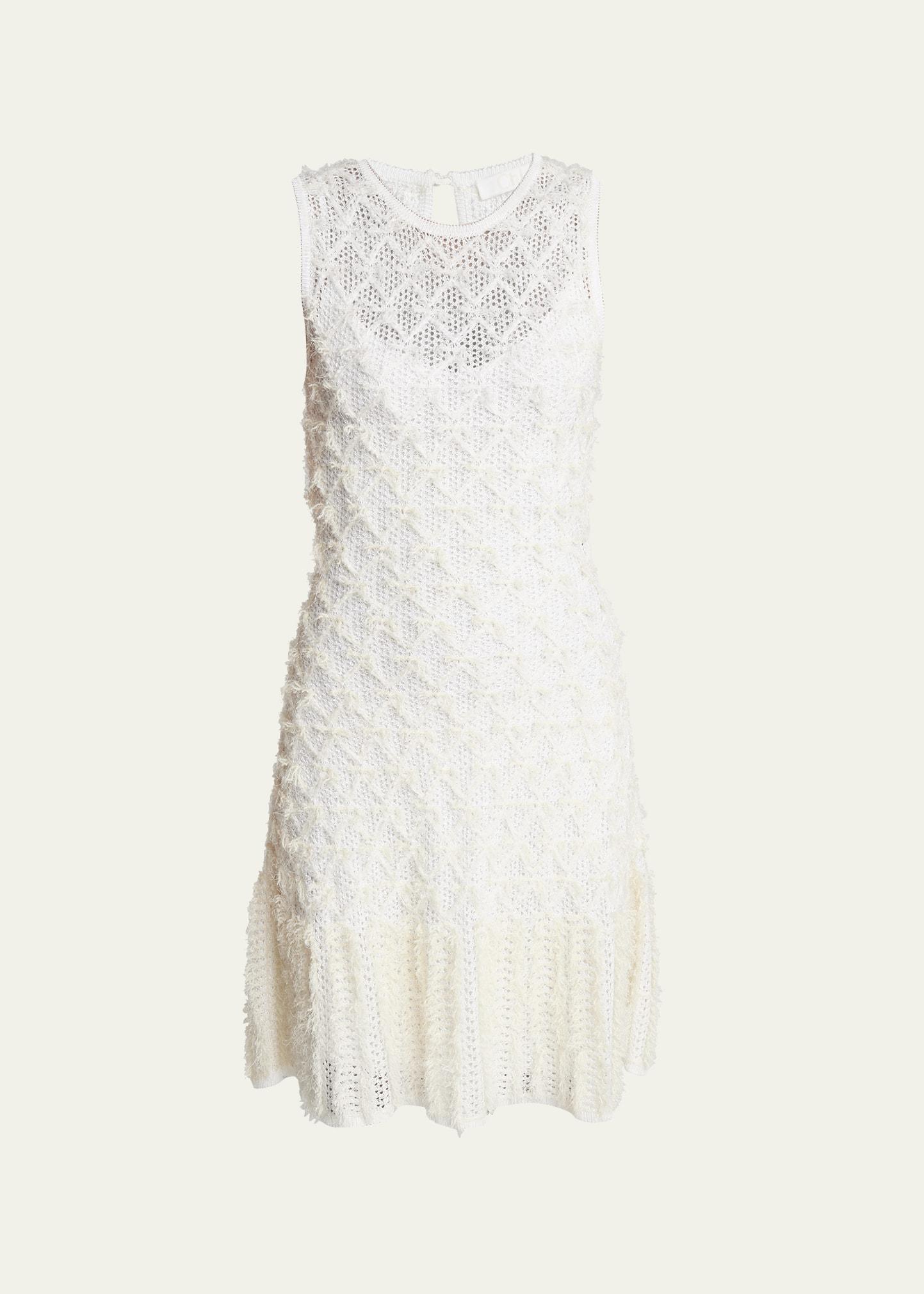 Tweed Lace Knit Mini Dress Product Image