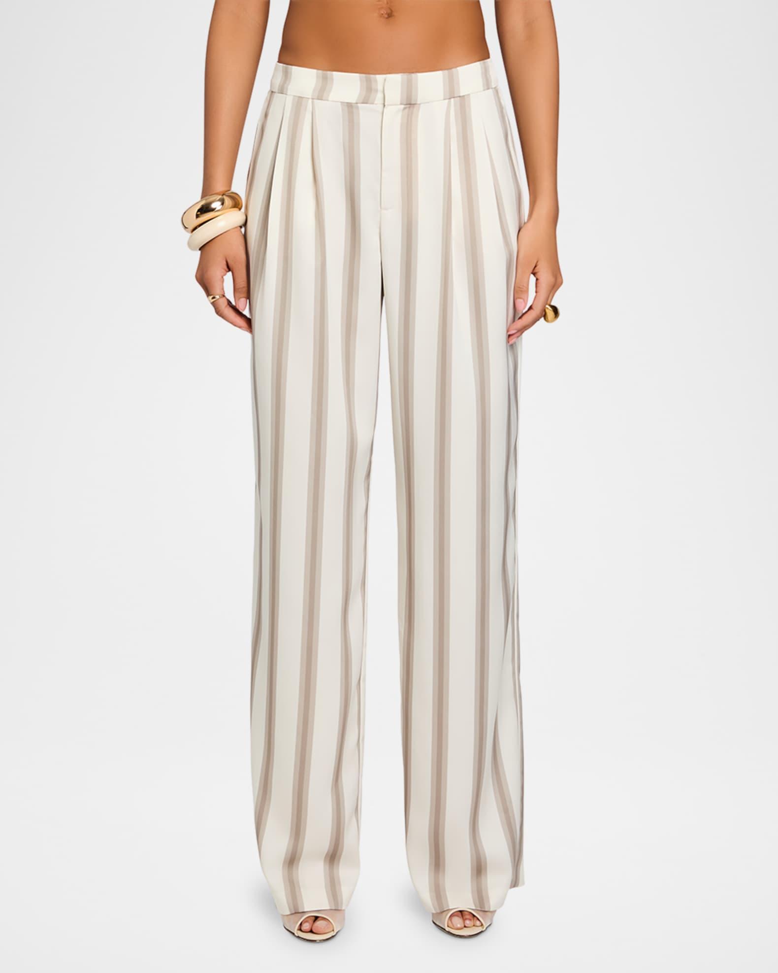 Marlowe Striped Satin Pants Product Image