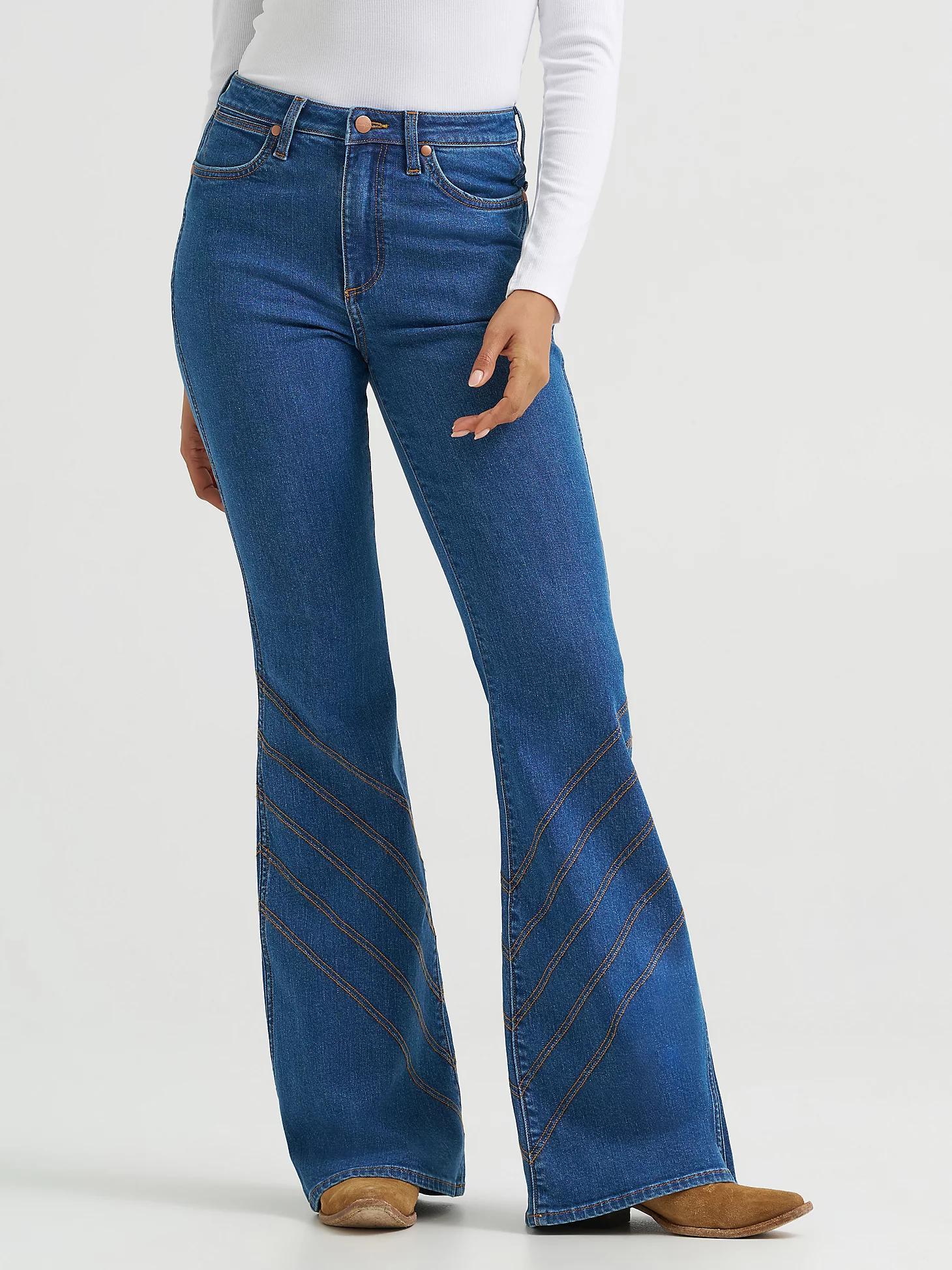 Women's High Rise Flare Jean in Carolina Product Image