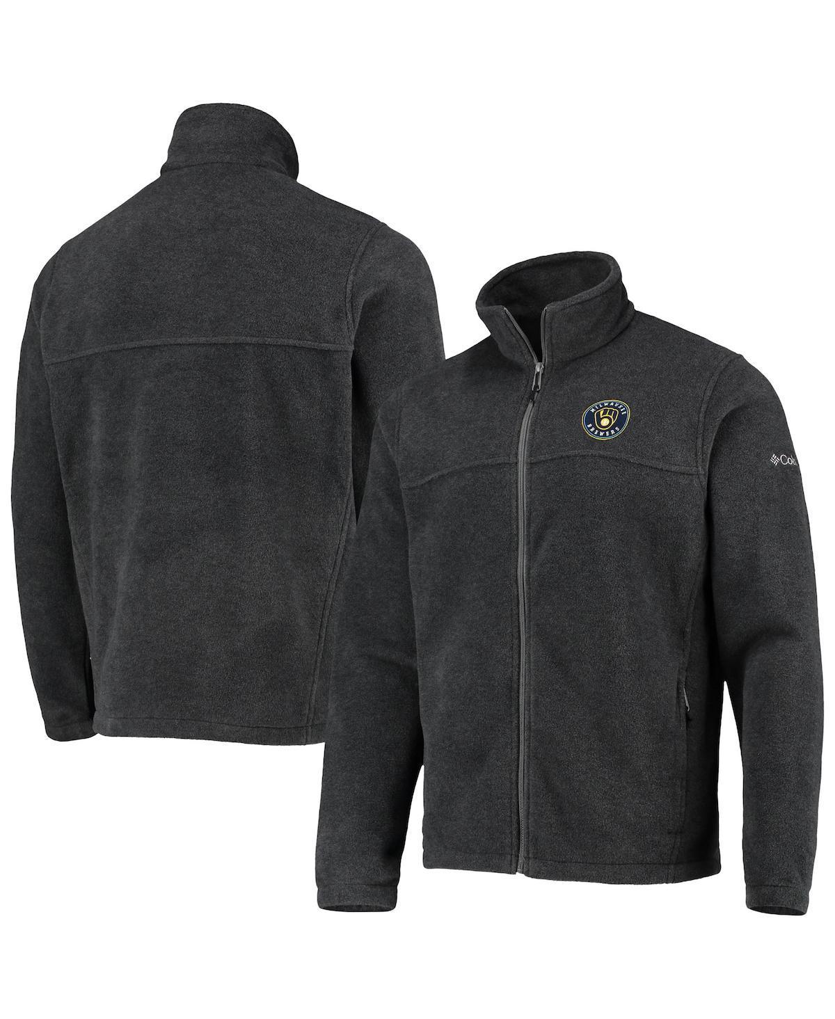 Men's Columbia Charcoal Milwaukee Brewers Full-Zip Flanker Jacket, Size: Small Product Image
