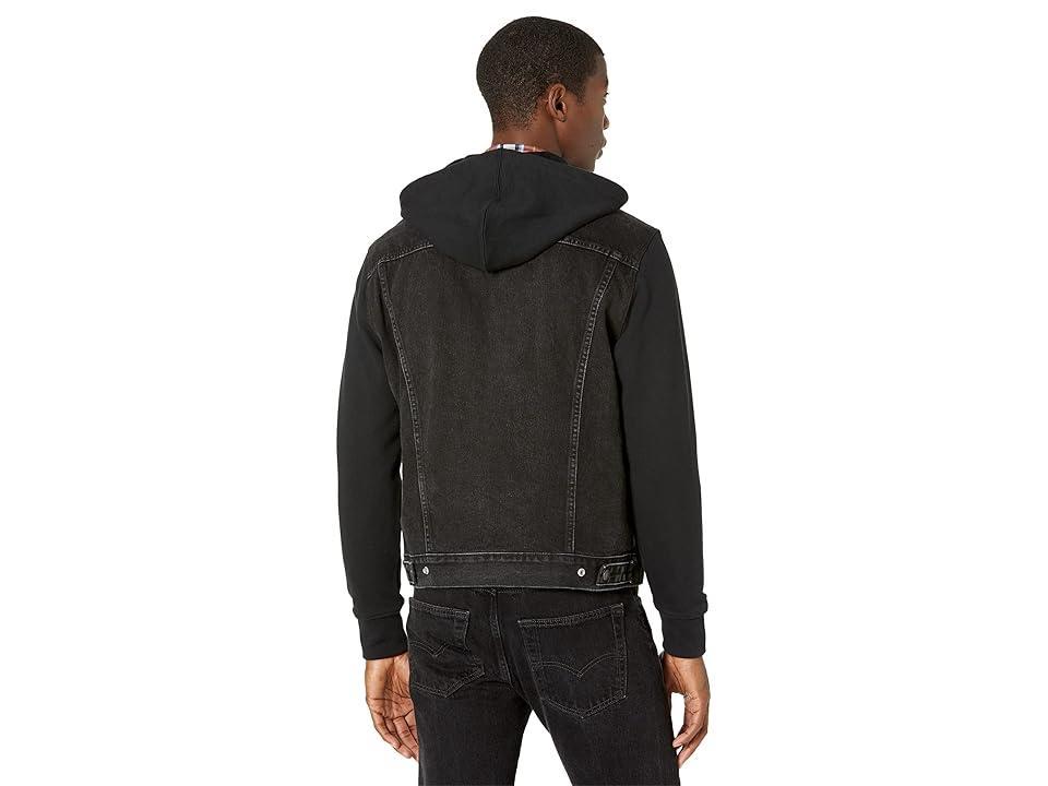 Levi's® Men's Hybrid Hoodie V Trucker Jacket - Blue XL: Denim, Heavyweight, 4 Pockets Product Image