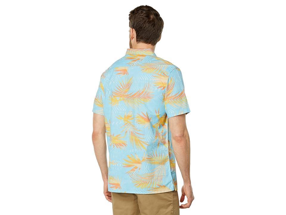Quiksilver Ripped Up Cotton Short Sleeve Woven (Sky Ripped Up) Men's Clothing Product Image