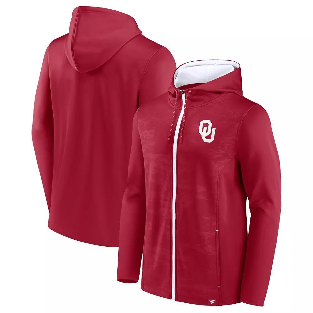 Men's Fanatics Crimson Oklahoma Sooners Ball Carrier Full-Zip Hoodie, Size: Small, Red Product Image