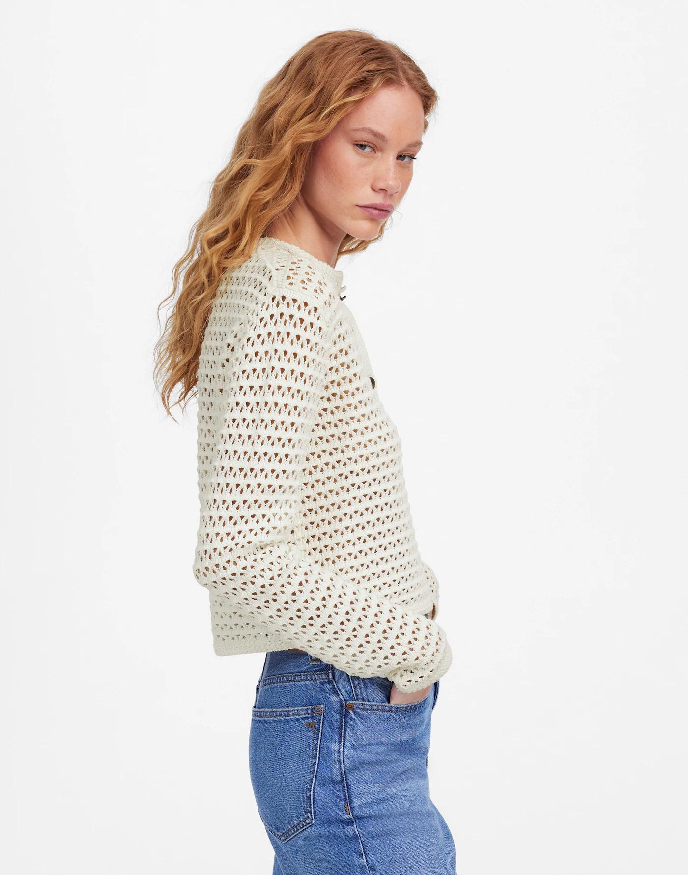 Open-Stitch Crewneck Sweater Product Image