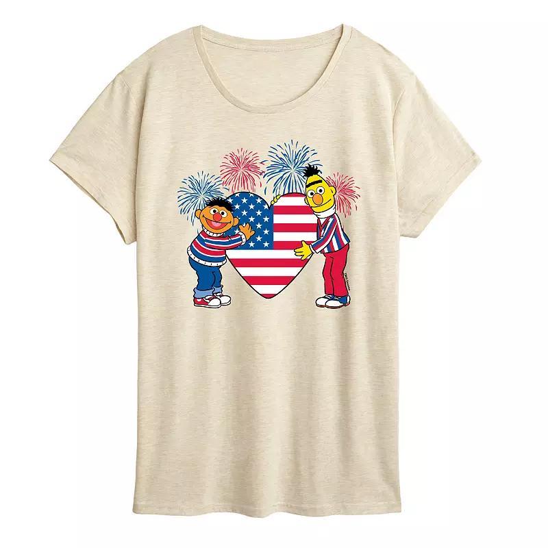 Womens Sesame Street Heart America Graphic Tee Product Image