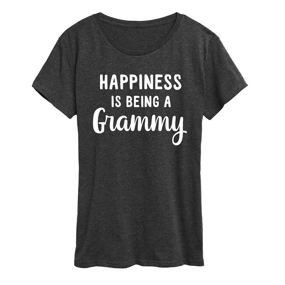 Plus Happiness Is Being A Grammy Graphic Tee, Womens Heather Grey Product Image