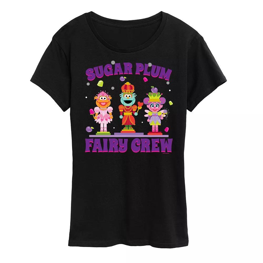 Womens Sesame Street Sugar Plum Crew Graphic Tee, Girls Product Image