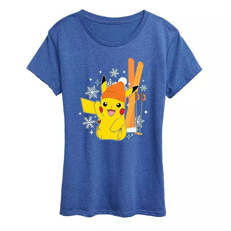 Women's Pokemon Pika Skii Tee, Size: XL, Blue Product Image