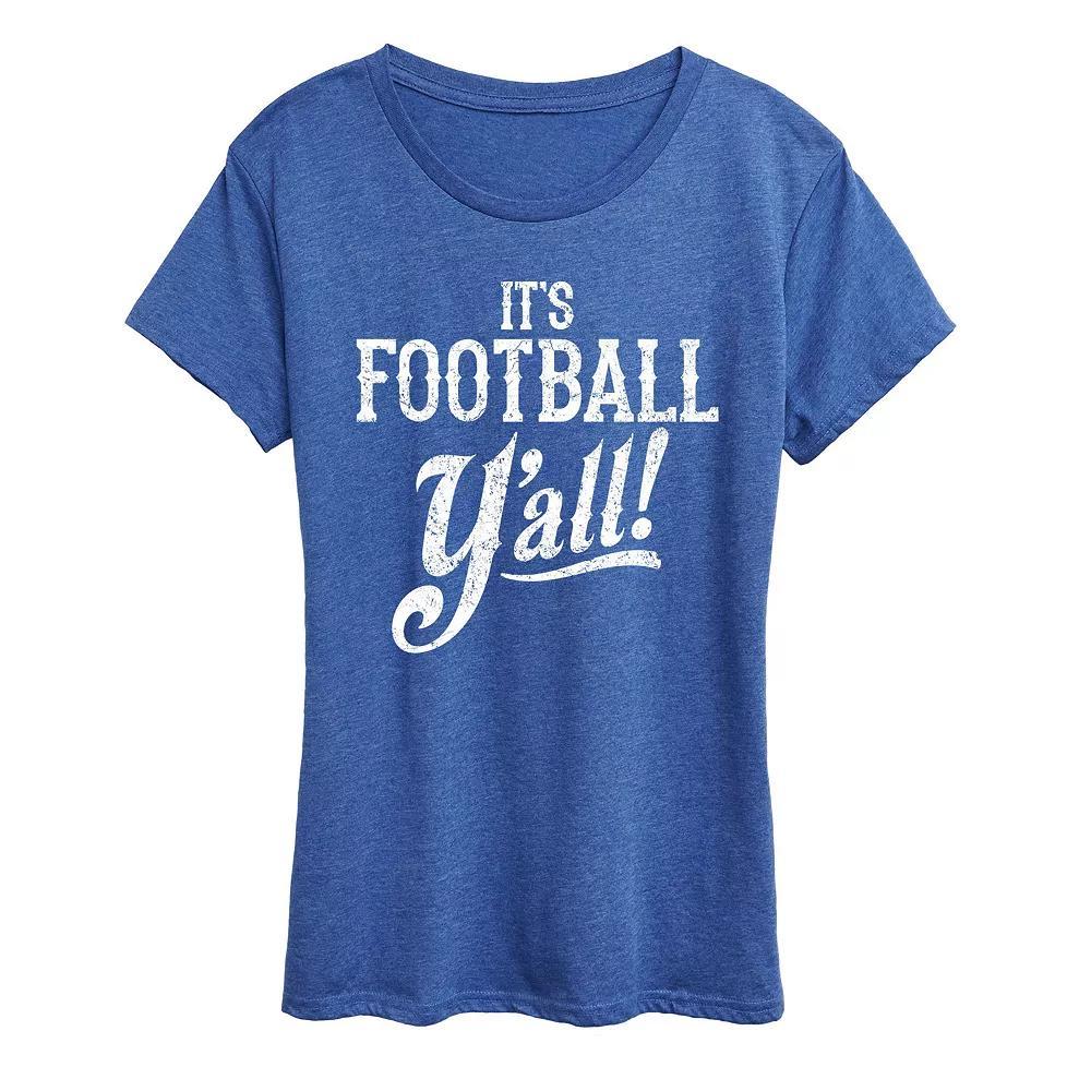 Womens Its Football Yall Graphic Tee, Girls Product Image