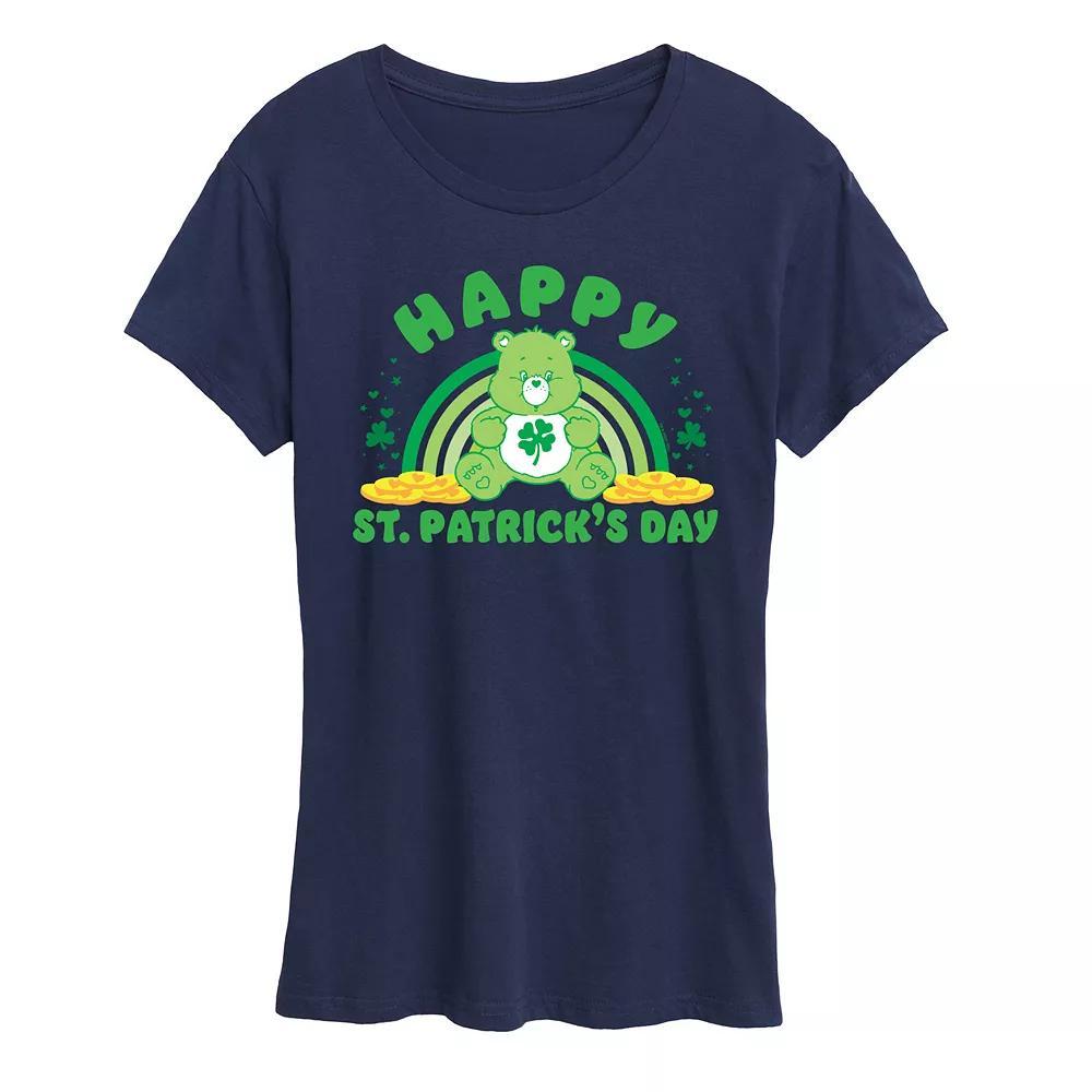 Women's Care Bears Happy St. Patrick's Day Graphic Tee, Size: Medium, Heather Grey Product Image