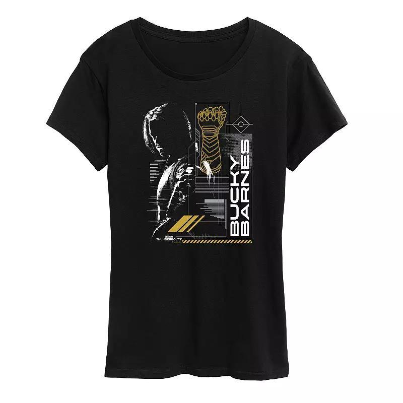 Women's Barbie® Logo Winter Stars Graphic Tee, Girl's, Size: Medium, Black Product Image