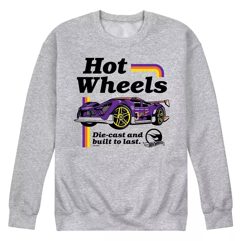 Mens Hot Wheels Built To Last Fleece Sweatshirt Grey Gray Product Image