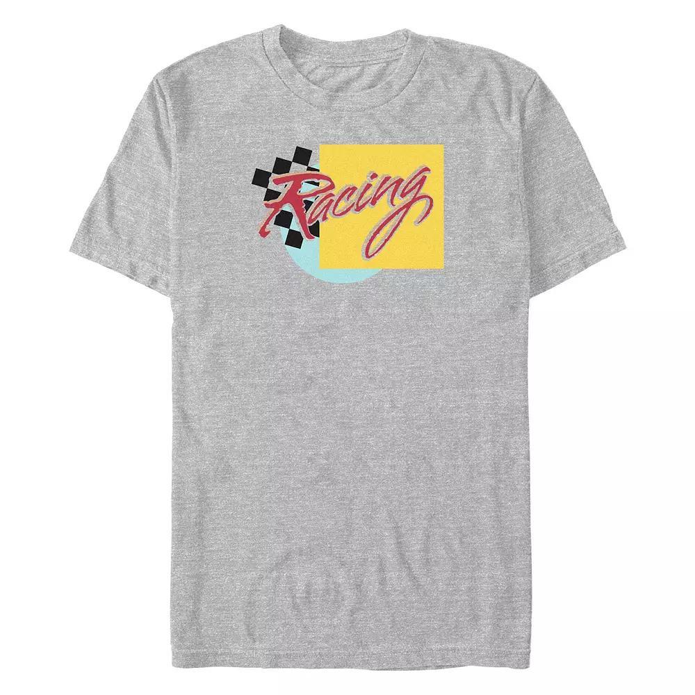 Big & Tall Racing Poster Graphic Tee, Men's, Size: 4XL Tall, Athletic Grey Product Image