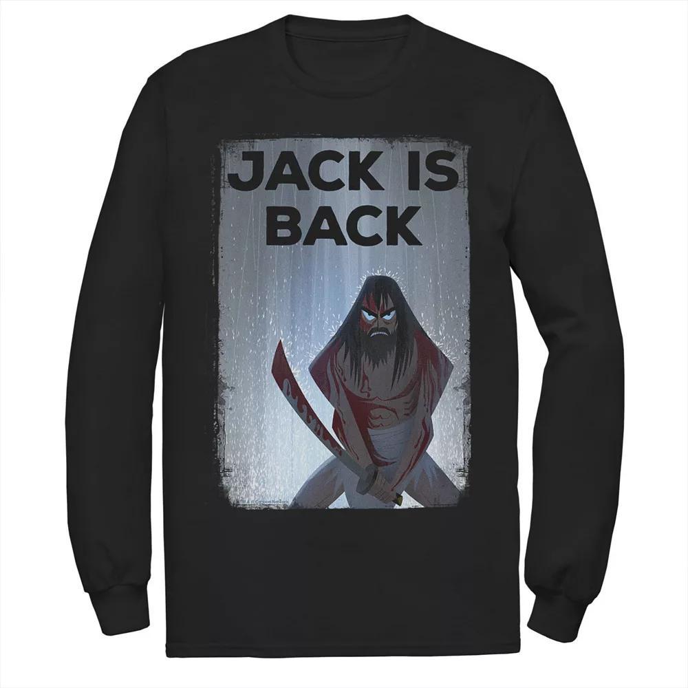 Men's Cartoon Network Samurai Jack The Jack Is Back Rainwaters Long Sleeve Tee, Size: Medium, Black Product Image