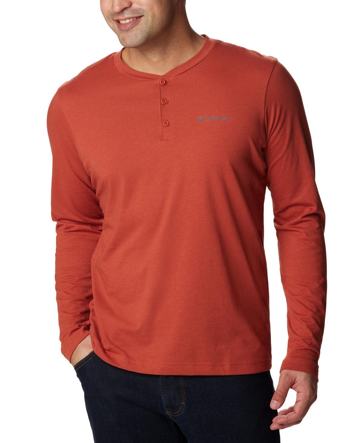 Men's Columbia Thistletown Hills™ Henley Top, Size: Small, Chalk Grey Product Image