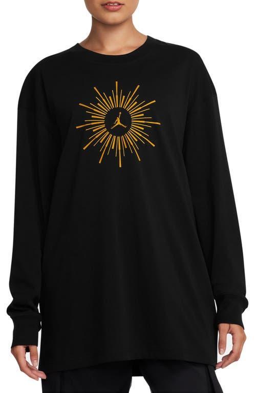 Jordan Womens Flight Optimism LS Tee - Black/Yellow Ochre Product Image