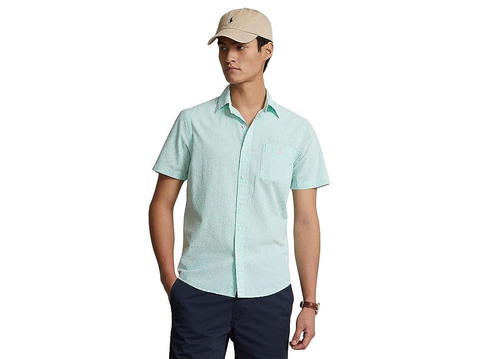 Mens Prepster Seersucker Untucked-Length Shirt Product Image
