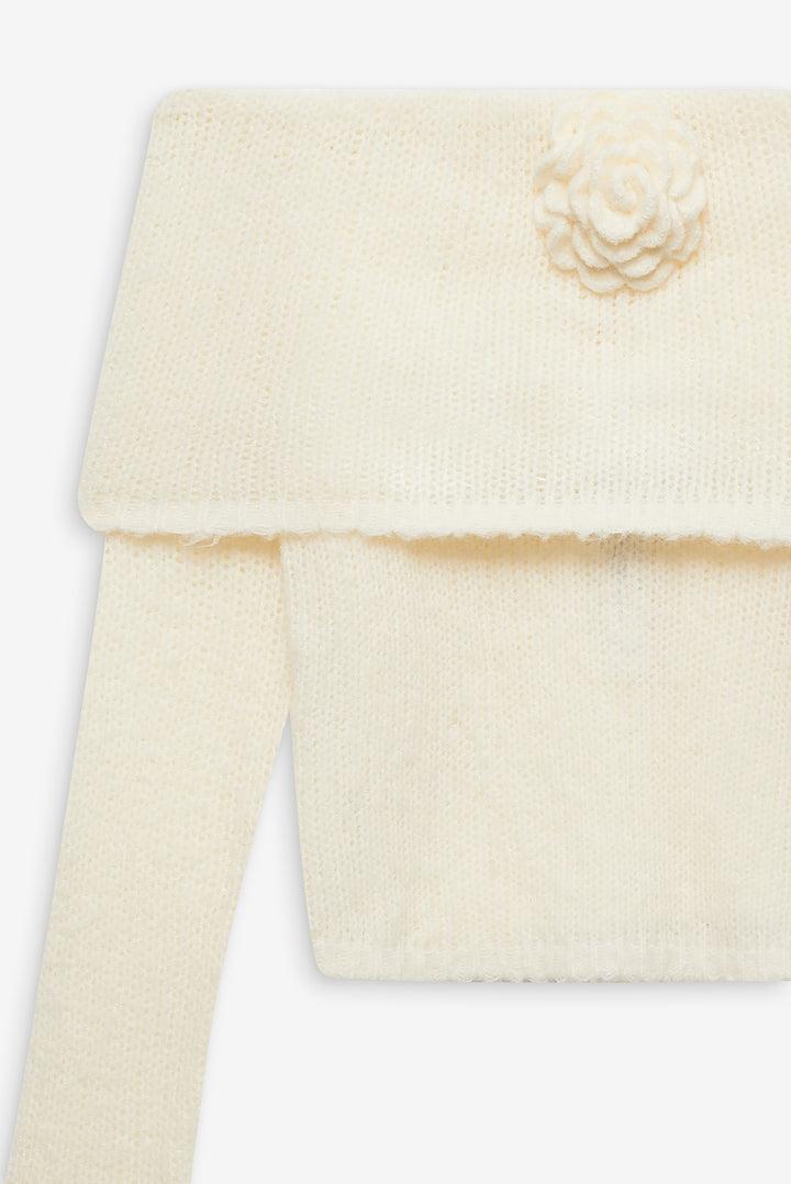 Aspen Knit Top — Ivory Product Image