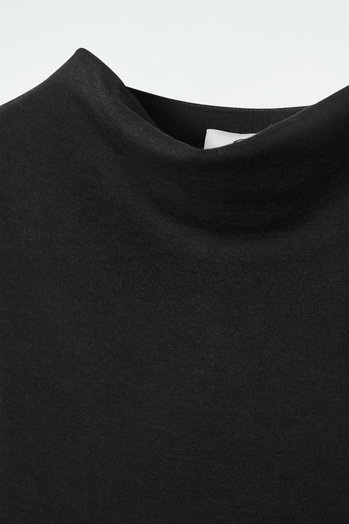 COWL-NECK LONG-SLEEVED MAXI DRESS Product Image