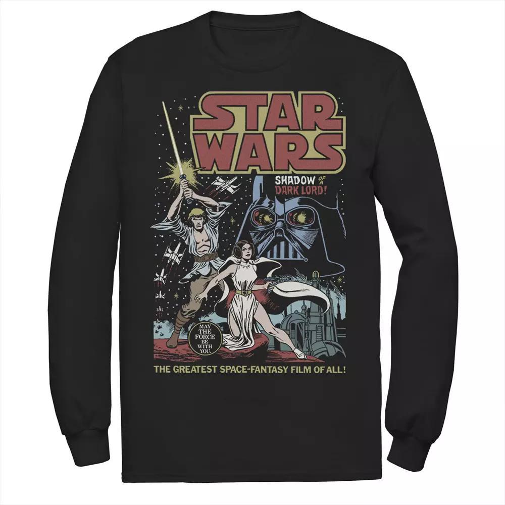 Mens Star Wars Shadow Of A Dark Lord Poster Long Sleeve Graphic Tee Product Image