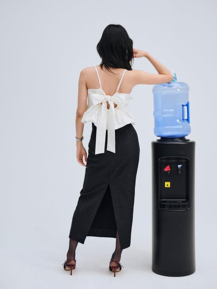 Louisa Poplin Top — White Product Image