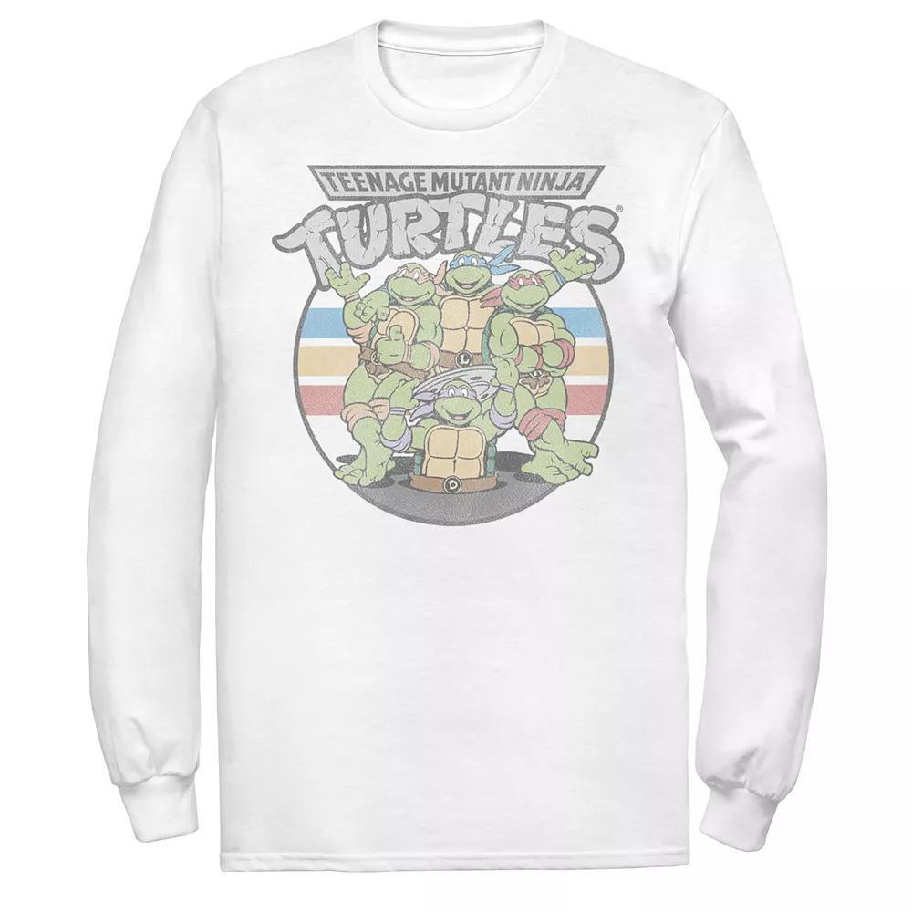Men's Teenage Mutant Ninja Turtles Retro Group Shot Tee, Size: XXL, White Product Image