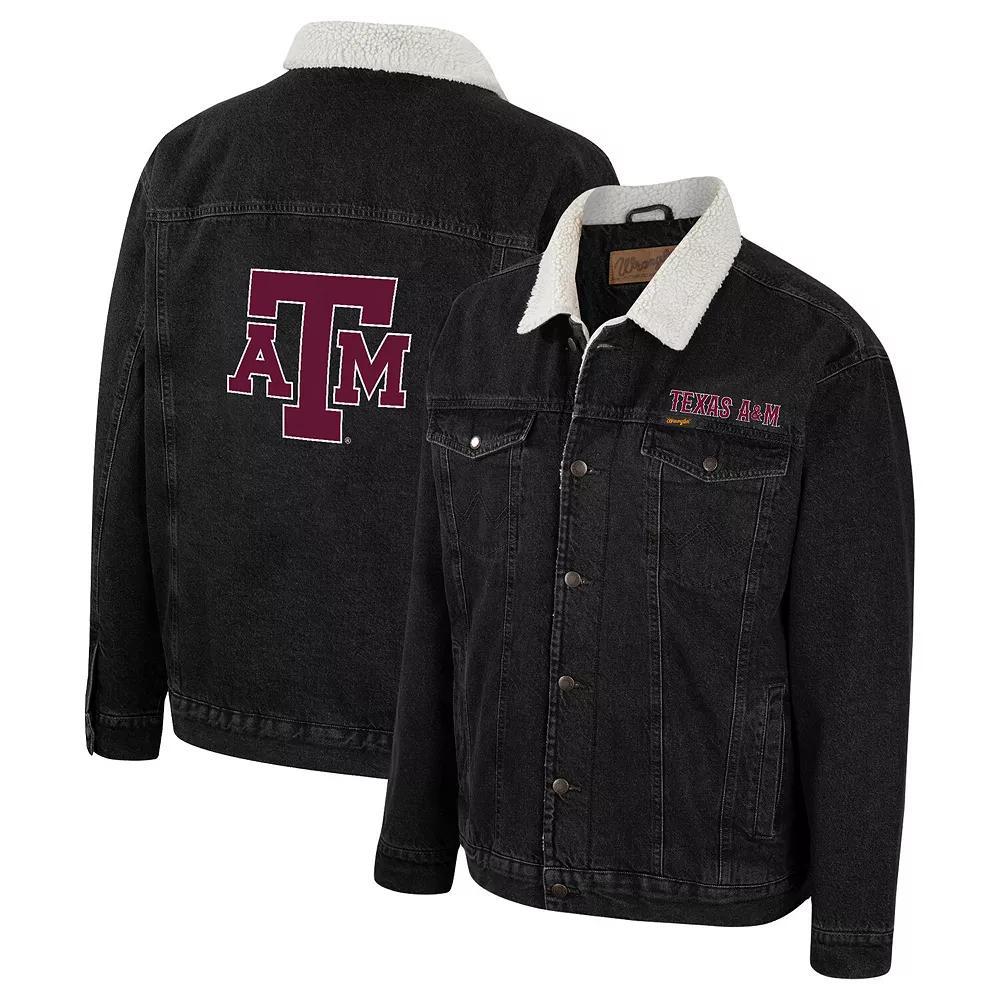 Men's Colosseum x Wrangler Charcoal Nebraska Huskers Western Button-Up Denim Jacket, Size: Large Product Image