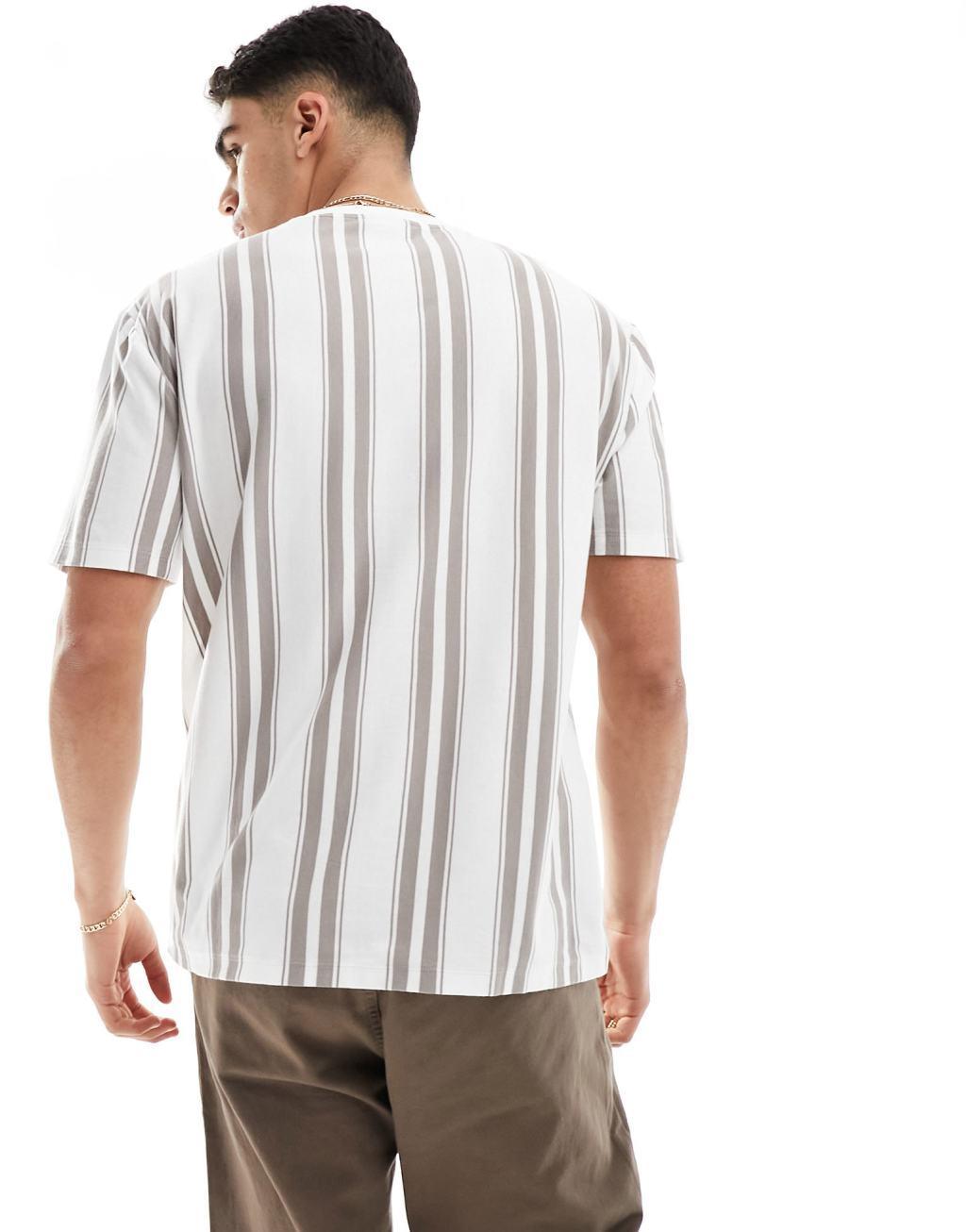 ASOS DESIGN relaxed T-shirt in vertical stripe Product Image