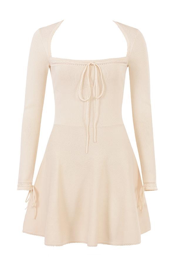 Caprice  cream dainty knit mini dress - sale Product Image