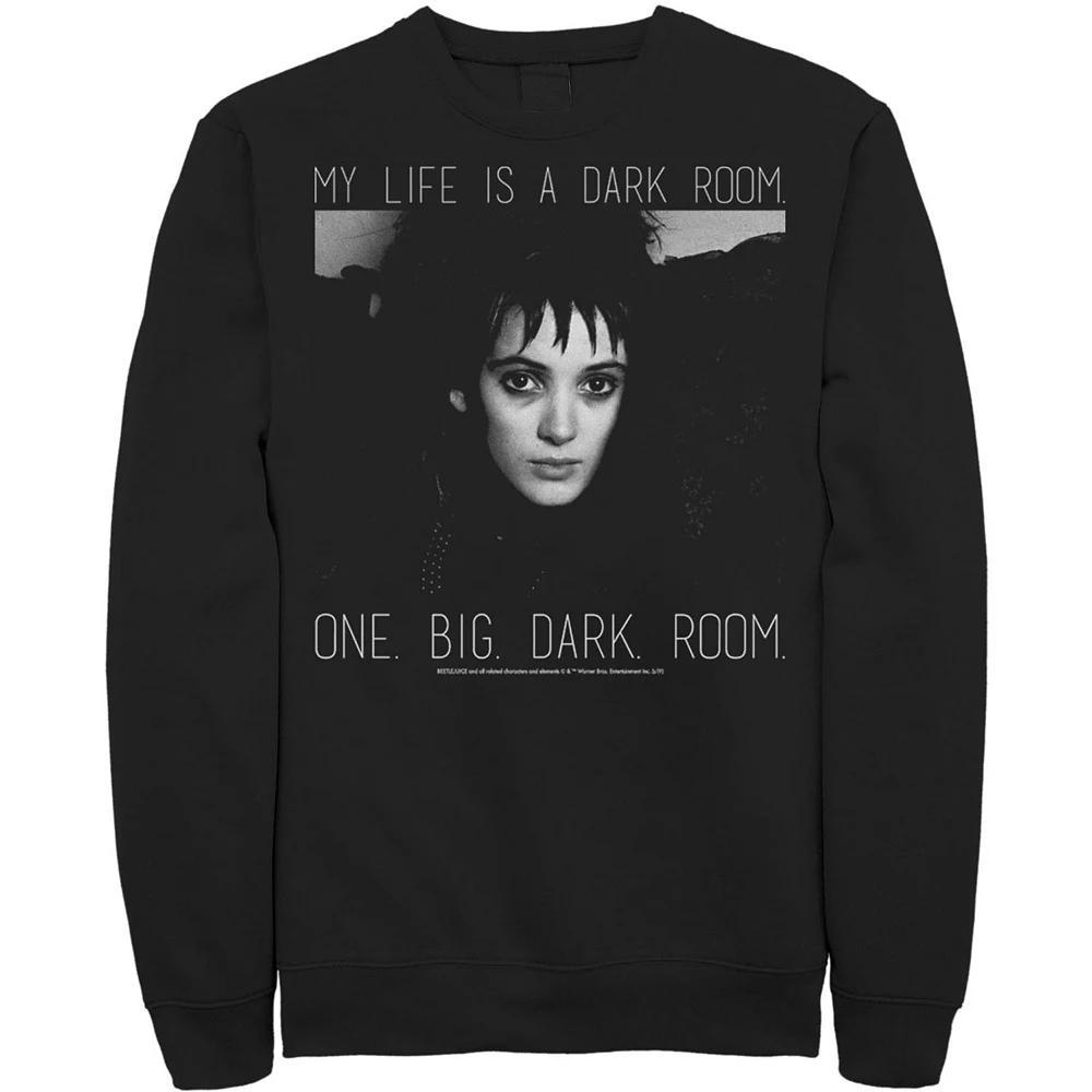 Men's Beetlejuice Lydias Dark Room Black And White Sweatshirt, Size: XXL, Blue Product Image