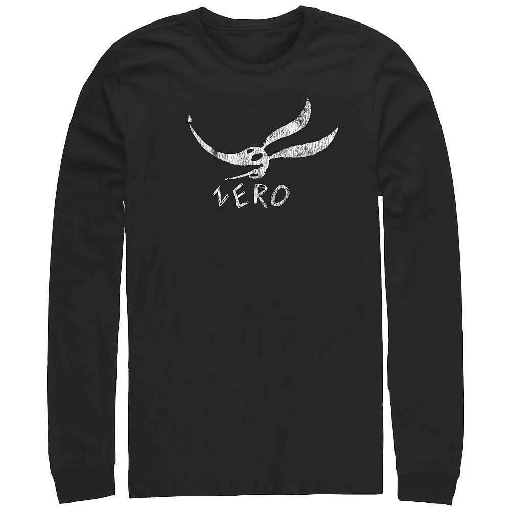Disney's The Nightmare Before Christmas Zero Face Long Sleeve Men's Graphic Tee, Size: 3XL Tall, Black Product Image