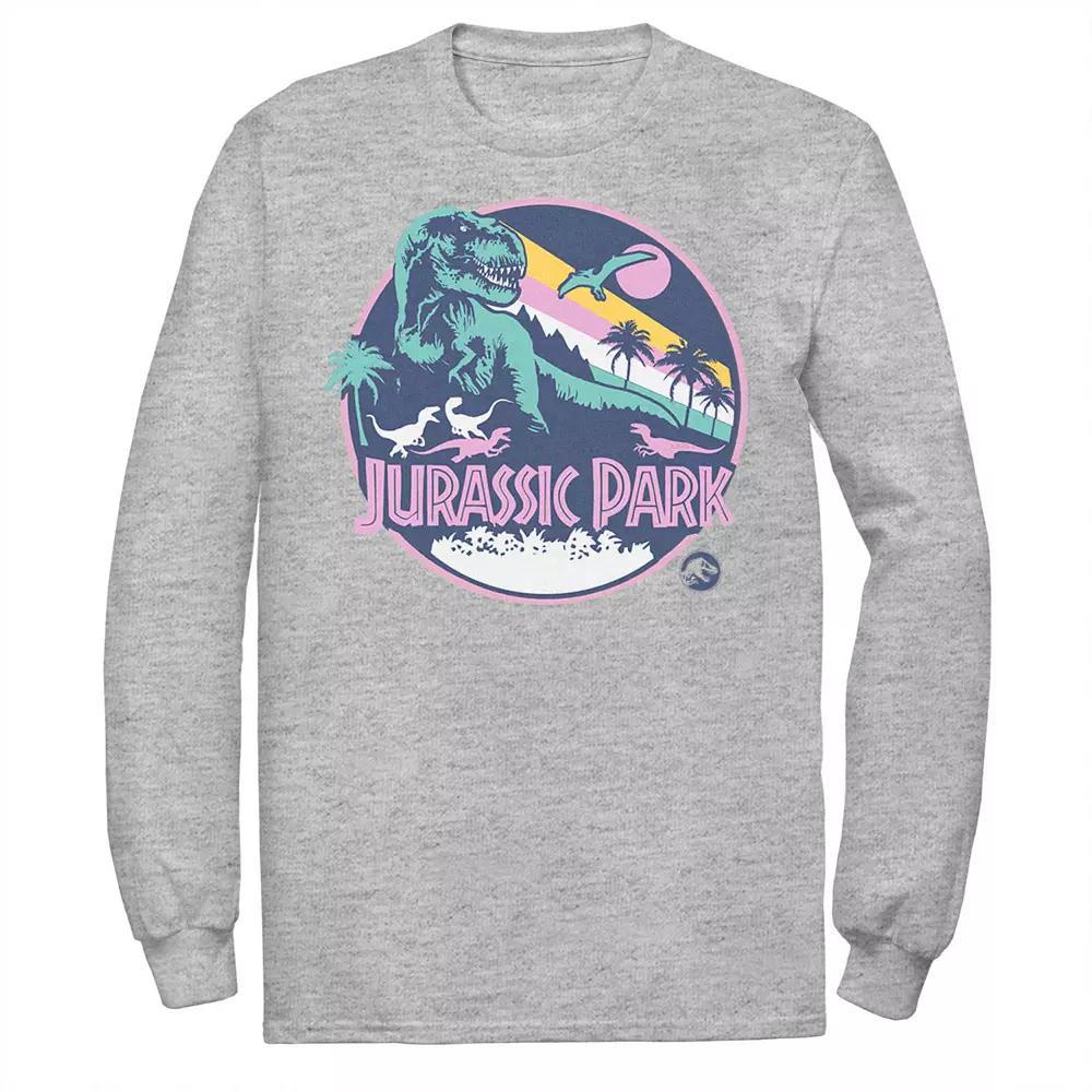 Men's Jurassic Park Retro Rex Scene Tee, Size: XL, Athletic Grey Product Image