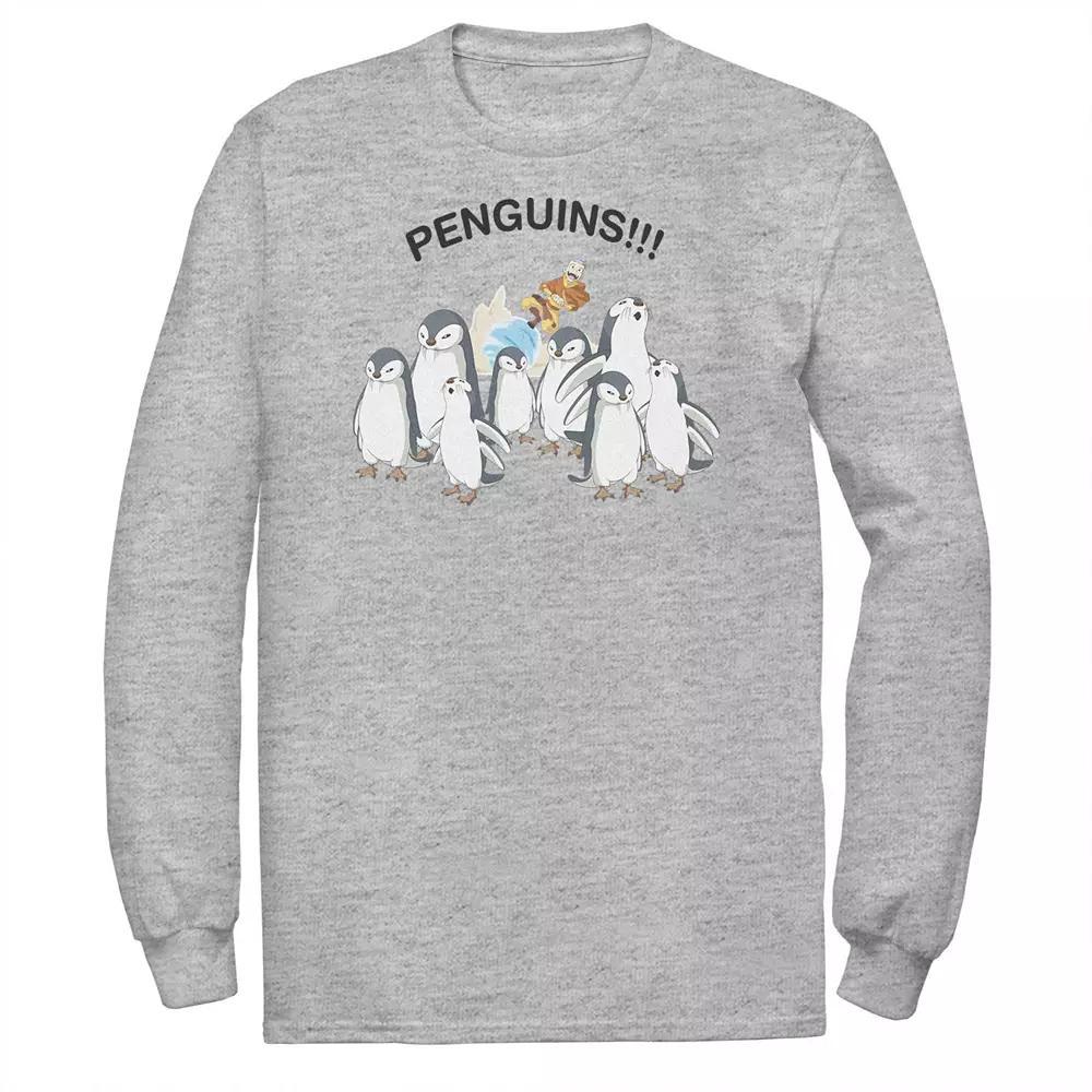 Big & Tall Nickelodeon Avatar The Last Airbender Aang "Penguins!!!" Portrait Tee, Men's, Size: 5XL, Athletic Grey Product Image