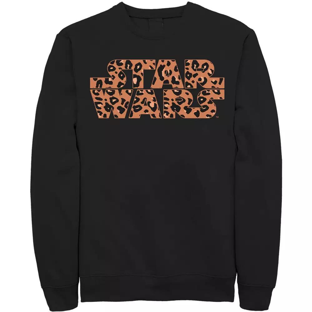 Men's Star Wars Basic Logo Cheetah Print Fill Sweatshirt, Size: Large, Black Product Image