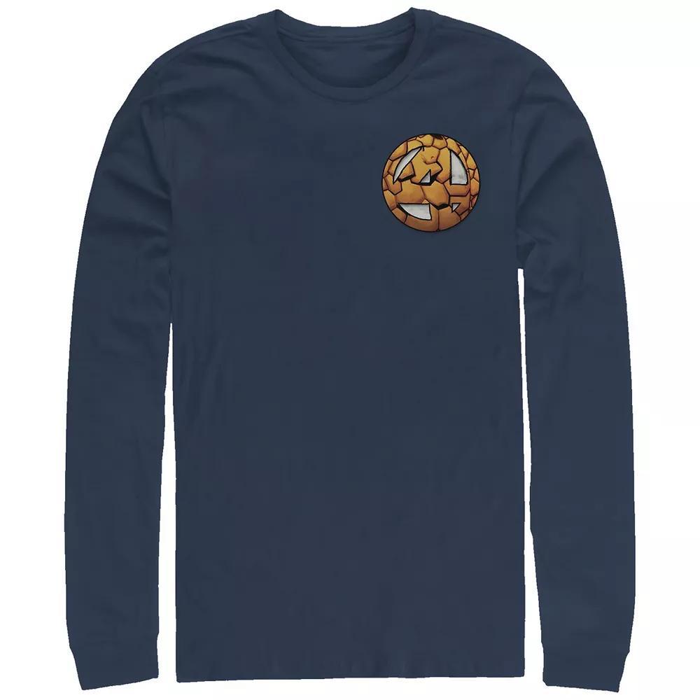 Men's Marvel Fantastic Four The Thing Logo Long Sleeve Graphic Tee, Size: Medium, Blue Product Image